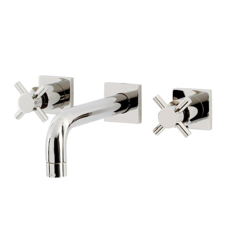 Kingston Brass KS6126DX Two-Handle Wall Mount Bathroom Faucet, Polished Nickel KS6126DX